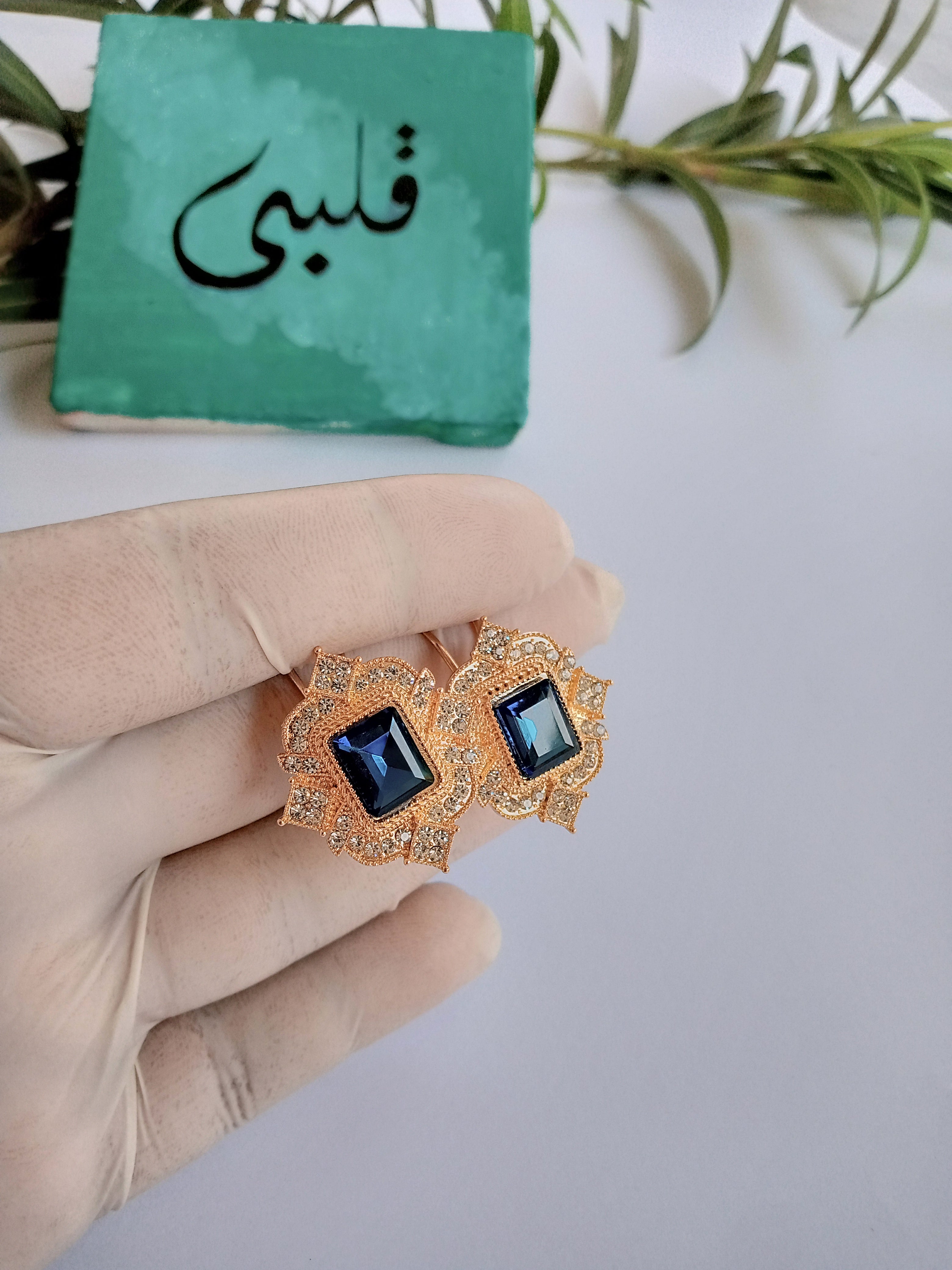 Blue stone earing-0075